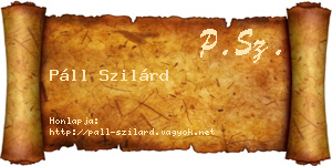 Páll Szilárd névjegykártya